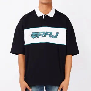 RRJ Basic Collared for Men Oversized Fitting Terry Fabric 135973 (Black)