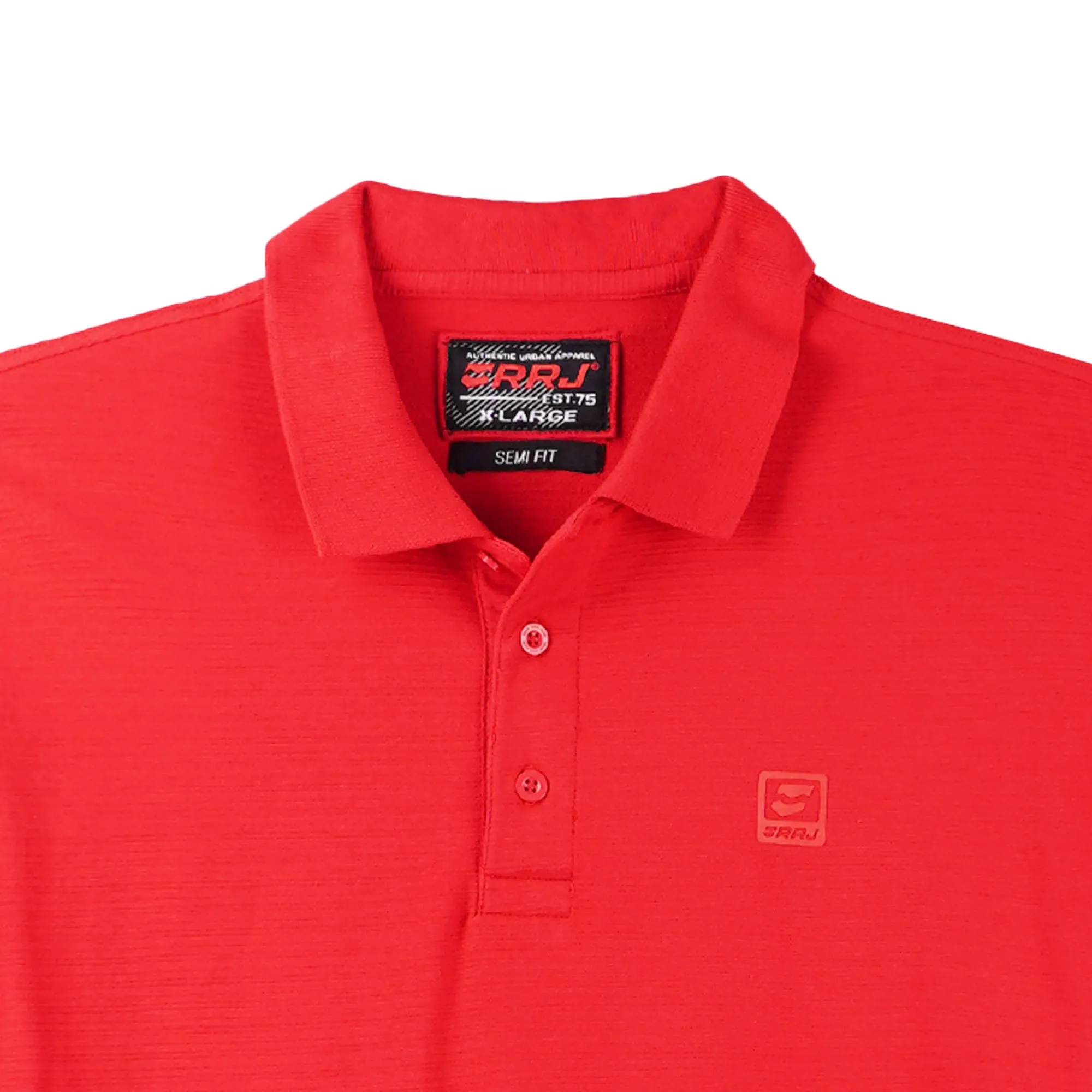RRJ Basic Collared for Men Semi Body Fitting Polo shirt for Men 107695 (Red)