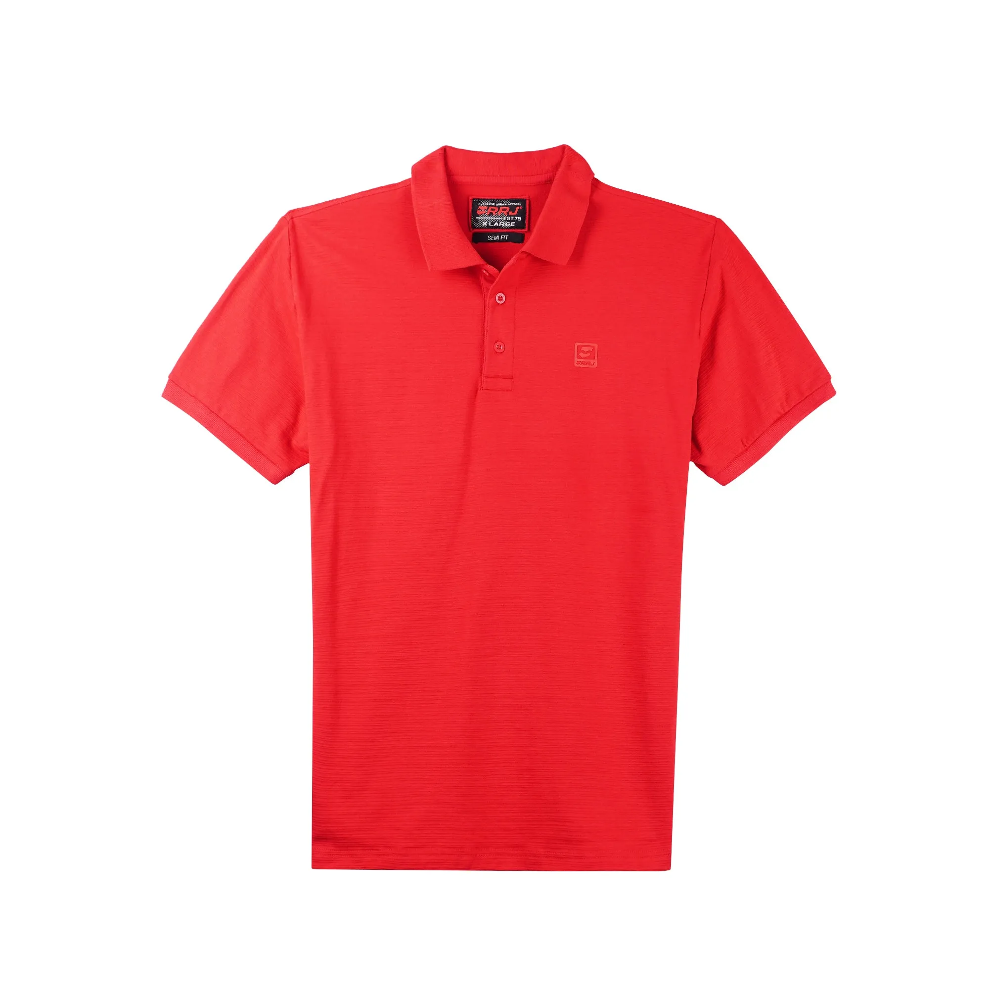 RRJ Basic Collared for Men Semi Body Fitting Polo shirt for Men 107695 (Red)