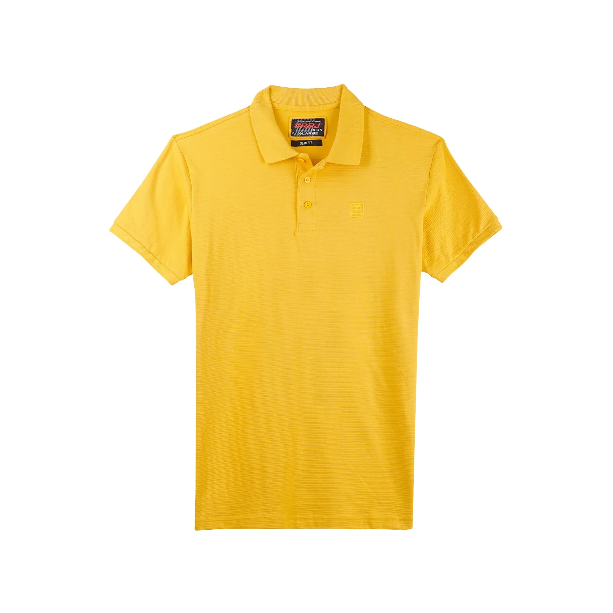 RRJ Basic Collared for Men Semi Body Fitting  Polo shirt for Men 107695 (Yellow)