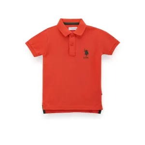 Rust Cotton Pique Polo T-Shirt