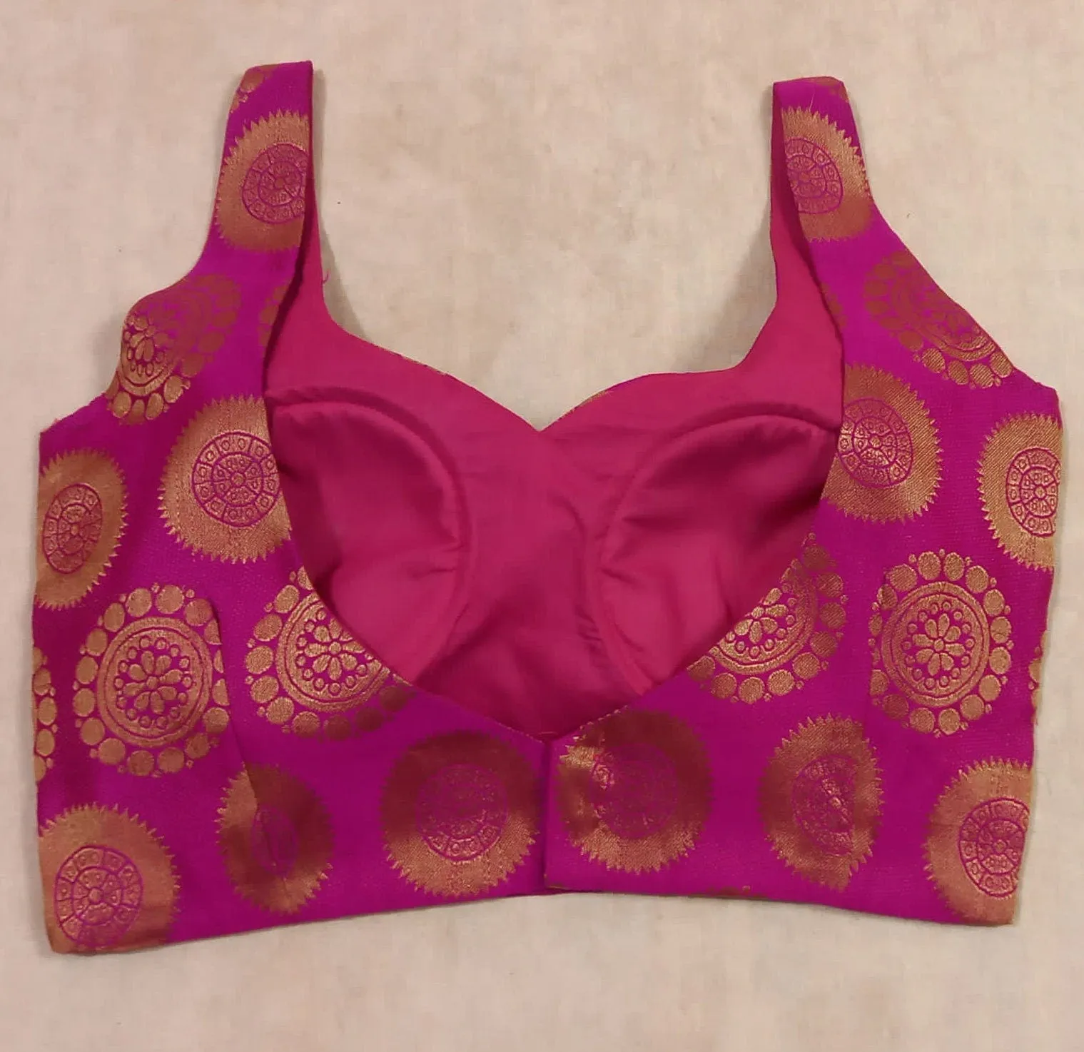 Sari Blouse - Indian Brocade Half Sleeve Blouse, Elegant Traditional Wear, Perfect for Weddings &amp; Special Occasions