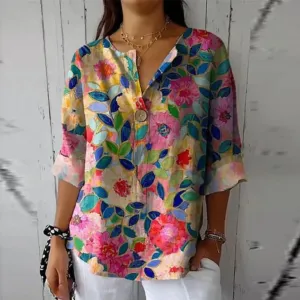 Sassa™ - Elegant Floral Blouse