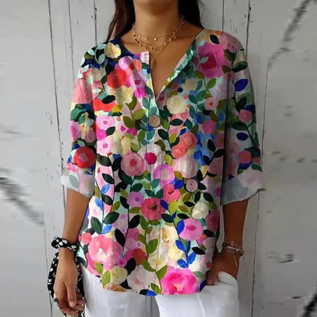 Sassa™ - Elegant Floral Blouse
