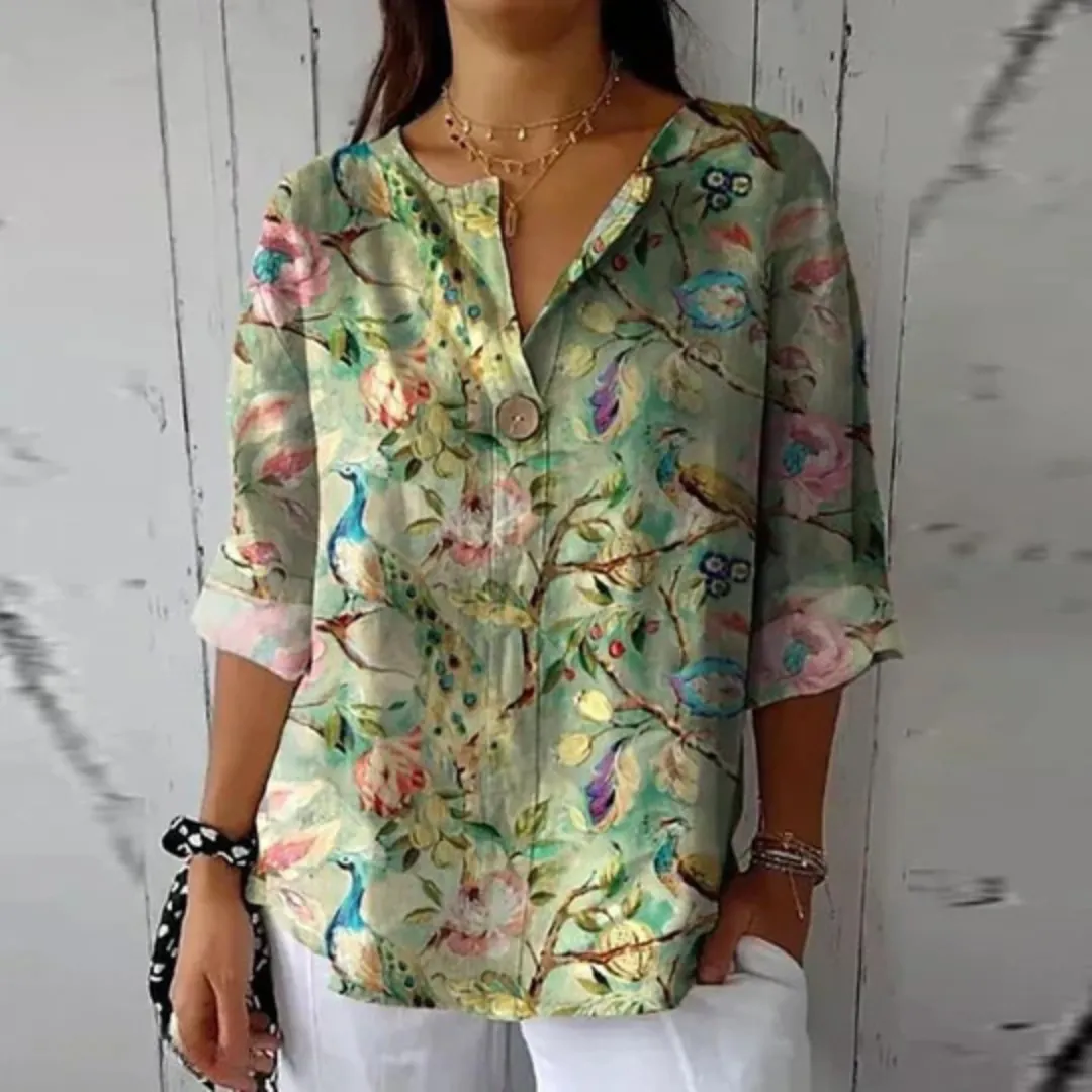 Sassa™ - Elegant Floral Blouse