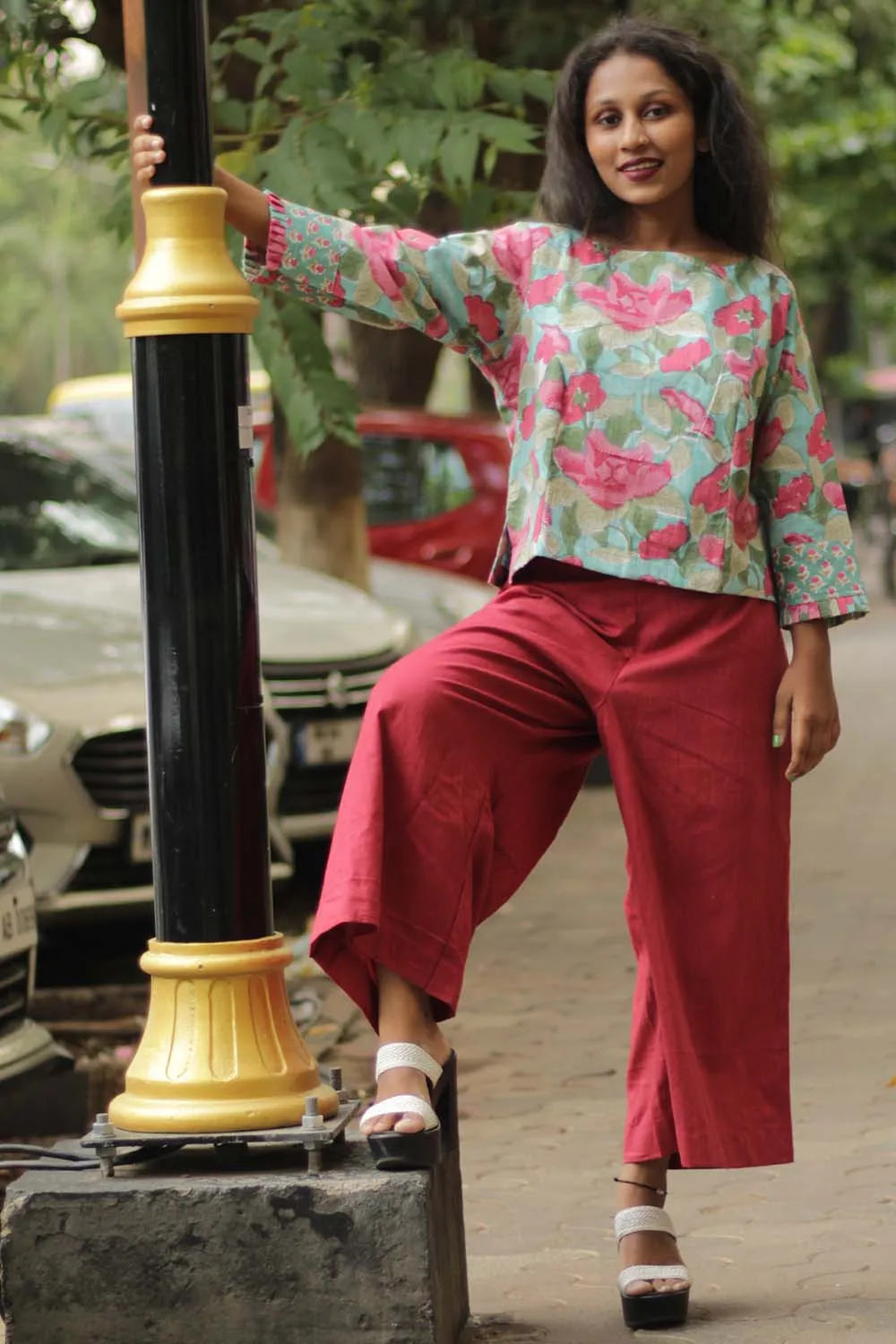 Saumya | Wide Leg Pants | Terra Cotta
