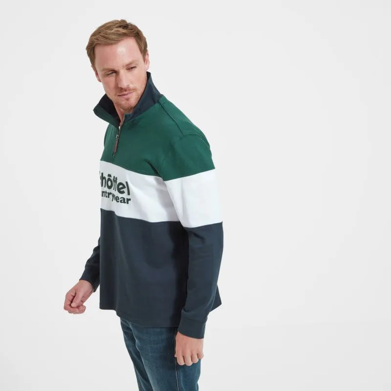 Schoffel Exeter Heritage 1/4 Zip Jumper - Navy