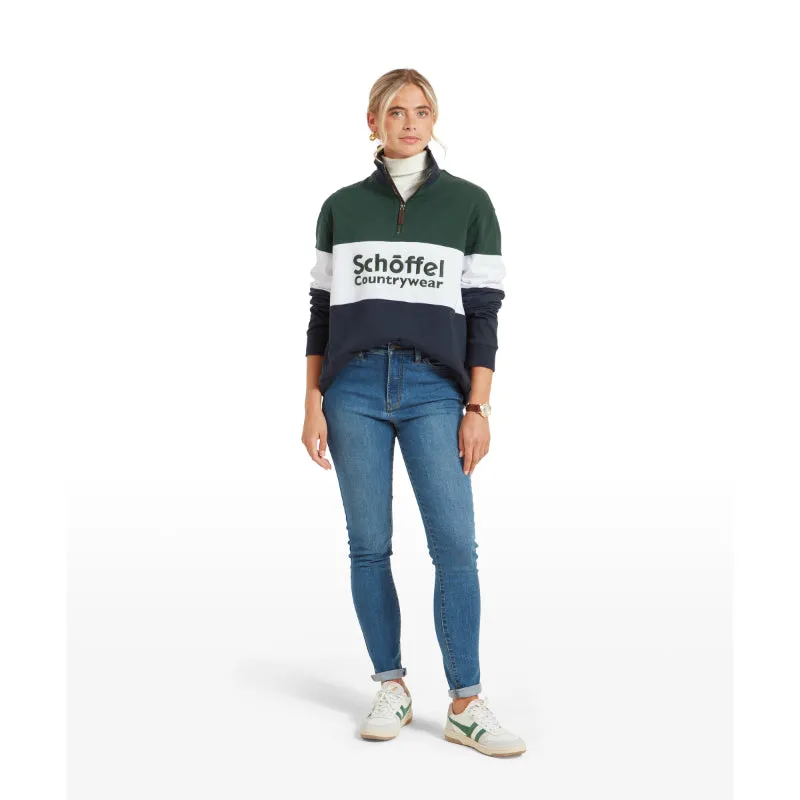 Schoffel Exeter Heritage 1/4 Zip Jumper - Navy