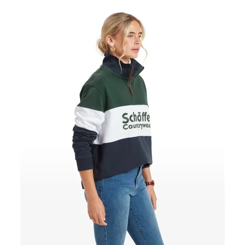 Schoffel Exeter Heritage 1/4 Zip Jumper - Navy