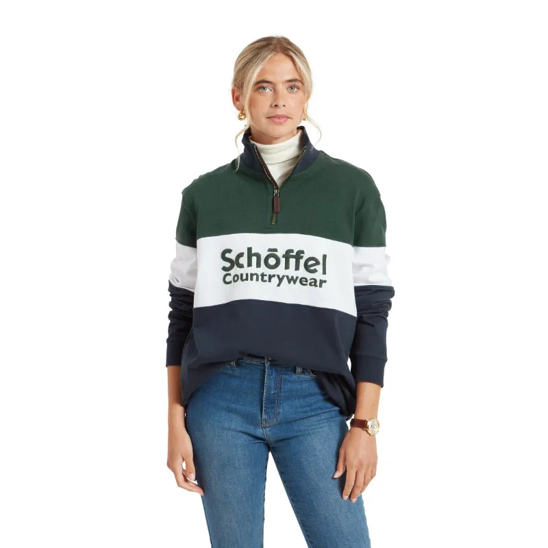 Schoffel Exeter Heritage 1/4 Zip Jumper - Navy