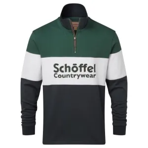 Schoffel Exeter Heritage 1/4 Zip Jumper - Navy