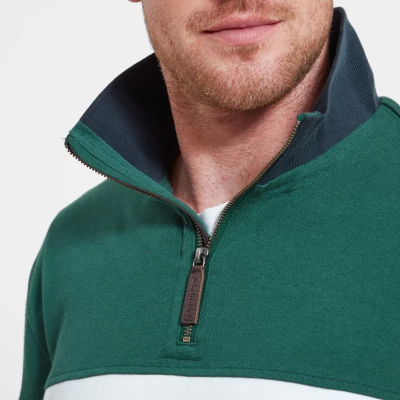 Schoffel Exeter Heritage 1/4 Zip Jumper - Navy