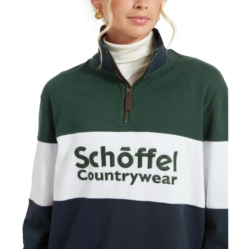 Schoffel Exeter Heritage 1/4 Zip Jumper - Navy