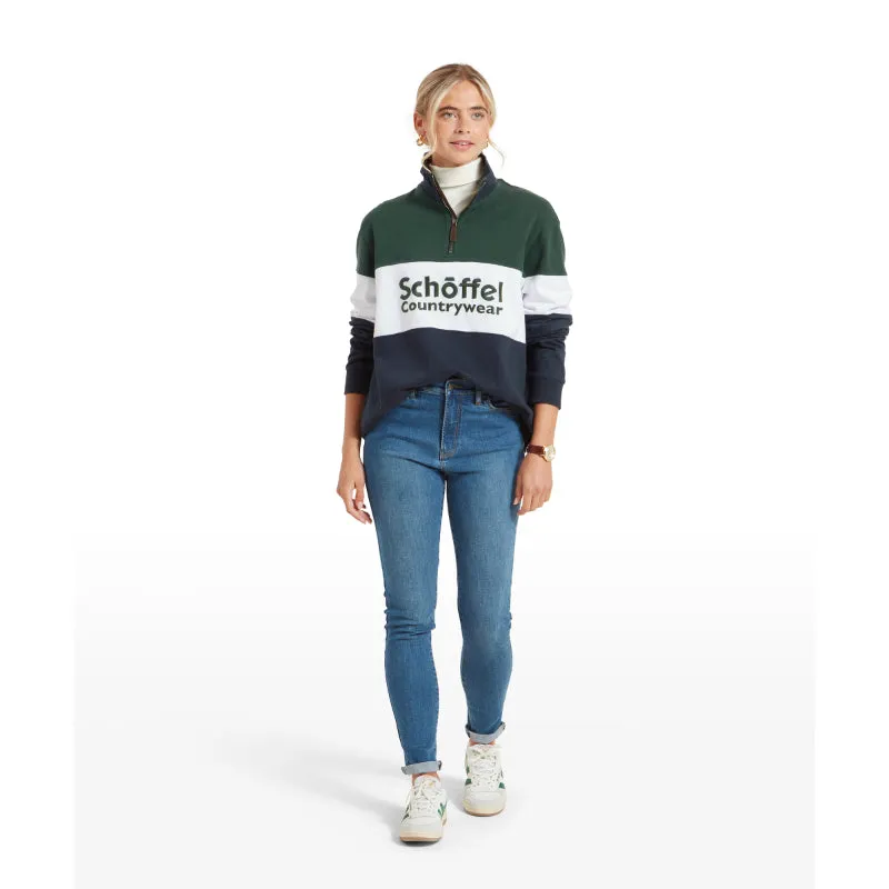 Schoffel Exeter Heritage 1/4 Zip Jumper - Navy