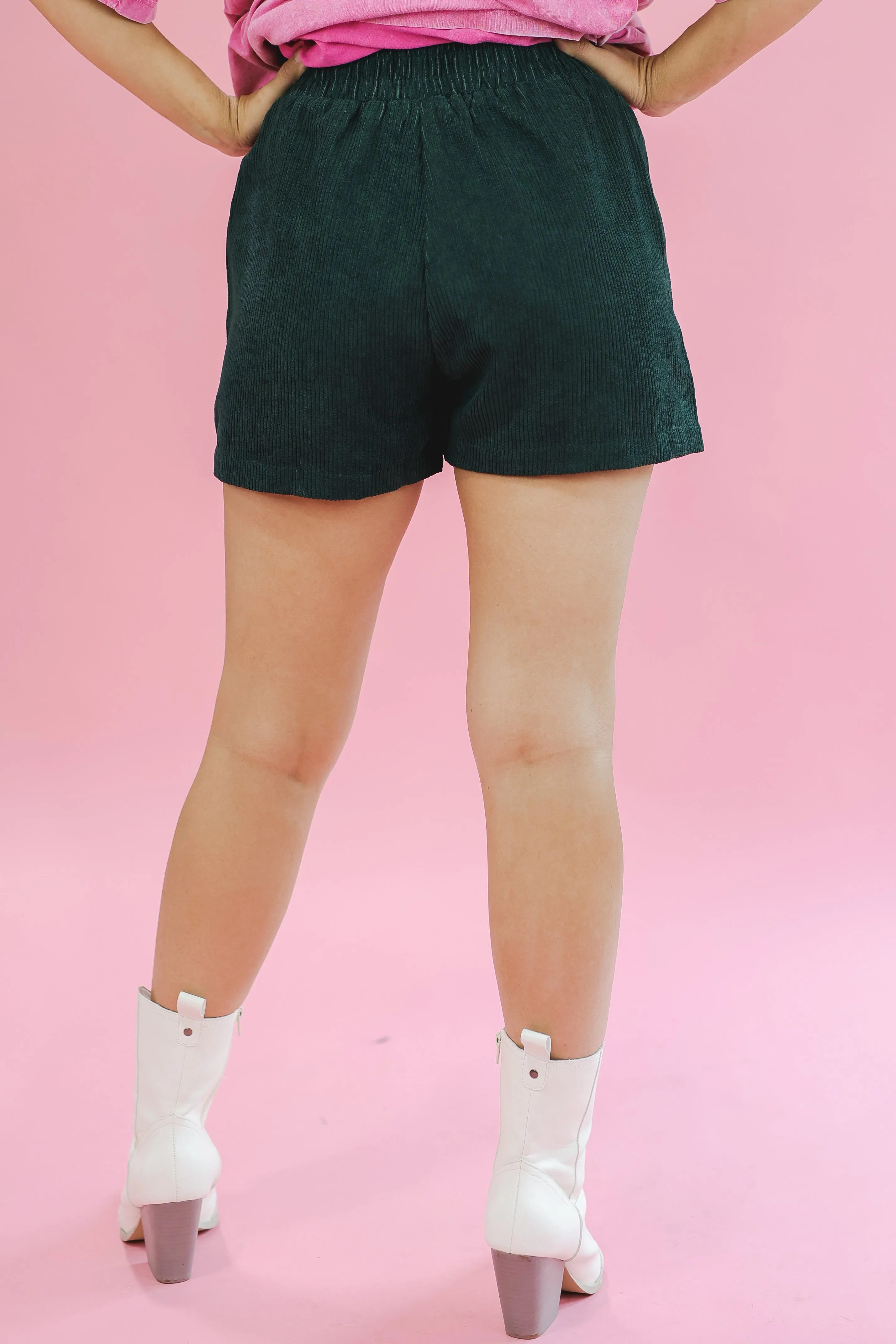 Seasonal Comfort Corduroy Shorts In Forest