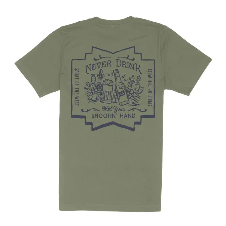 Sendero Provisions Co. Shootin' Hand T-Shirt - Black or Sage