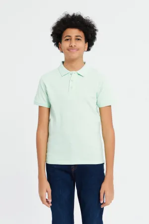 Senior Boys Mint Polo Shirt