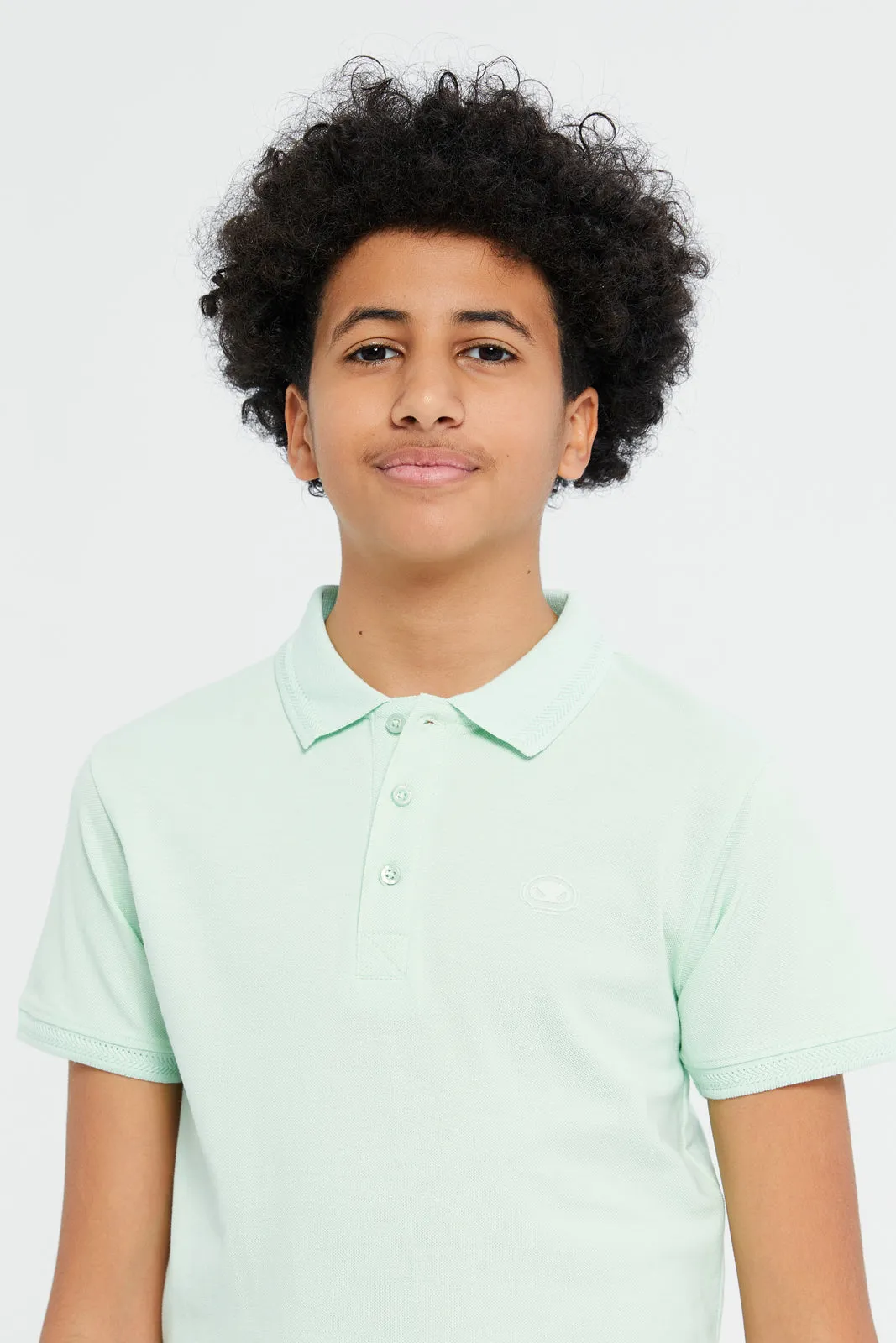 Senior Boys Mint Polo Shirt