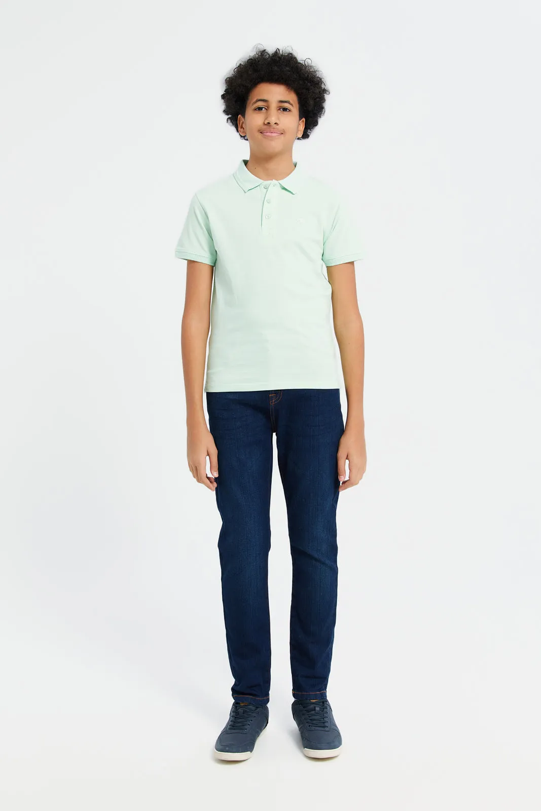 Senior Boys Mint Polo Shirt