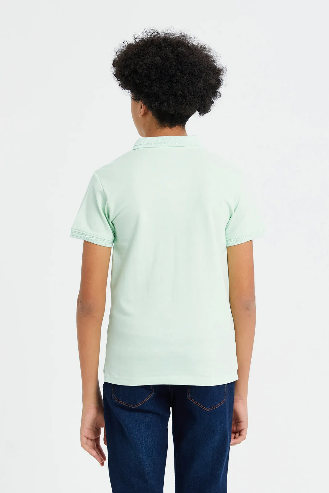Senior Boys Mint Polo Shirt