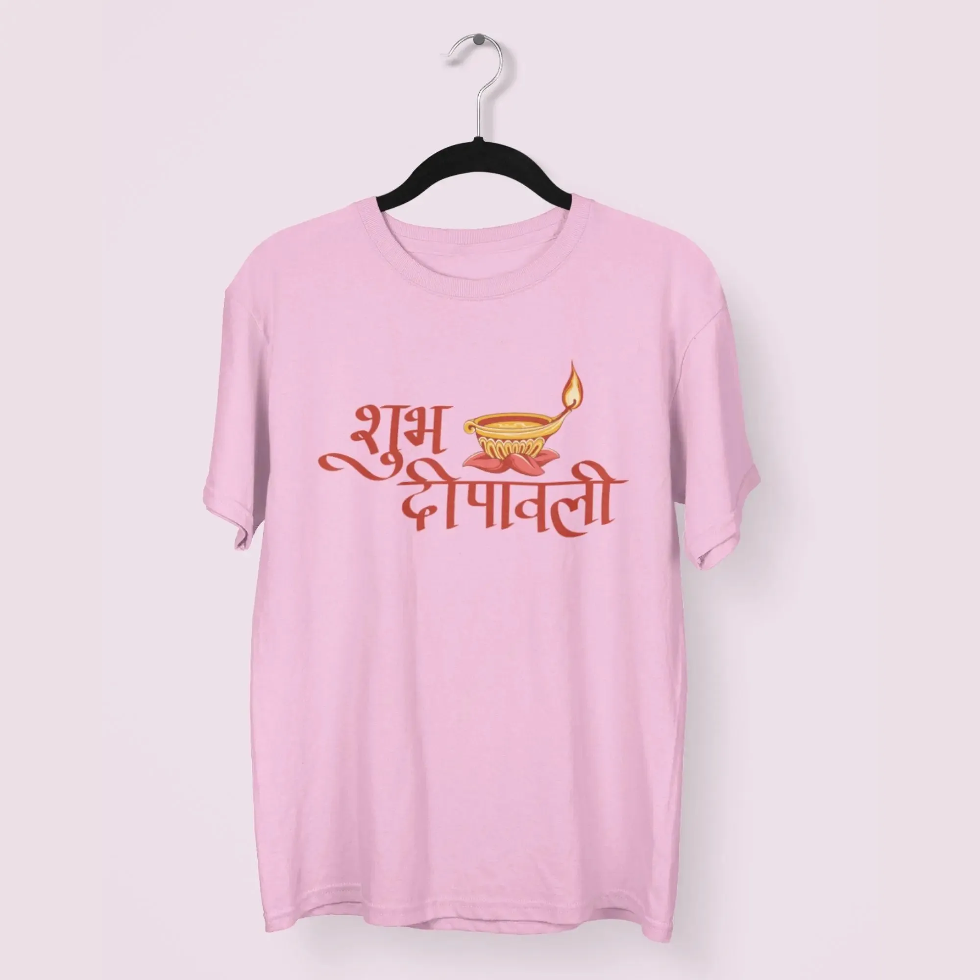 Shubh Dipawali Round Neck Half Sleeve Classic T-Shirt