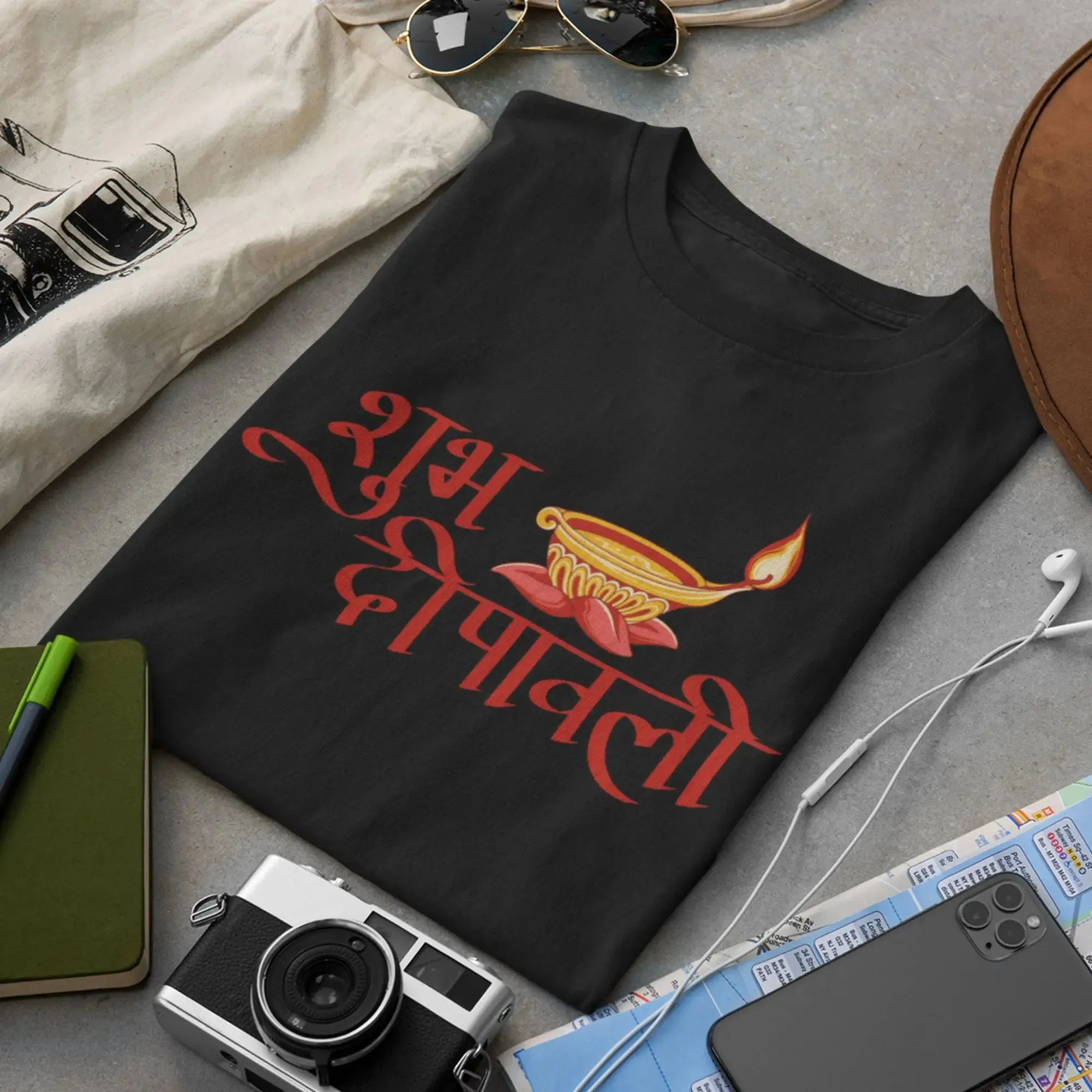 Shubh Dipawali Round Neck Half Sleeve Classic T-Shirt
