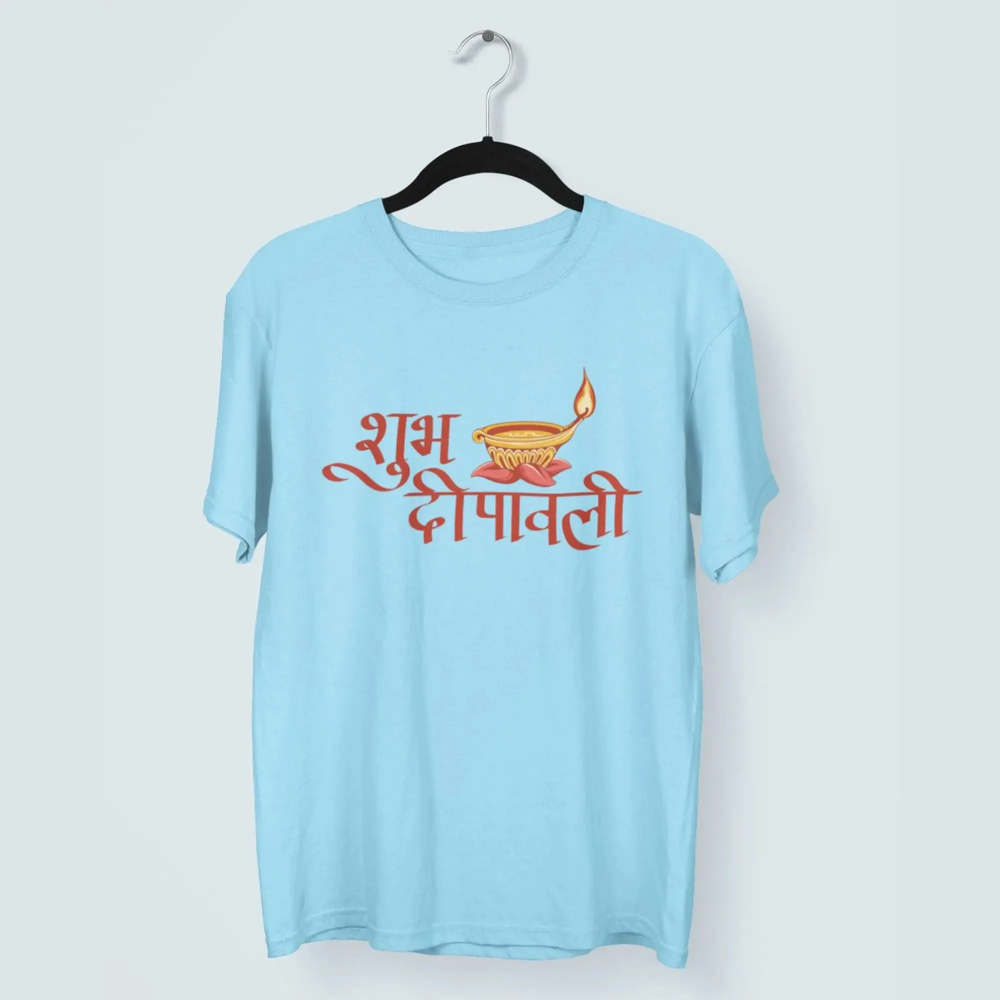 Shubh Dipawali Round Neck Half Sleeve Classic T-Shirt