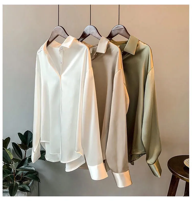 Silk vintage long sleeve blouse