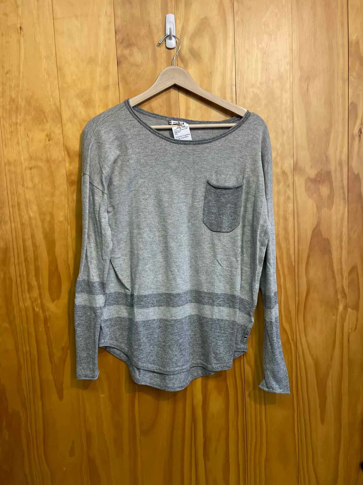 Size S Smart Wool Grey Women's Long Sleeve Shirt