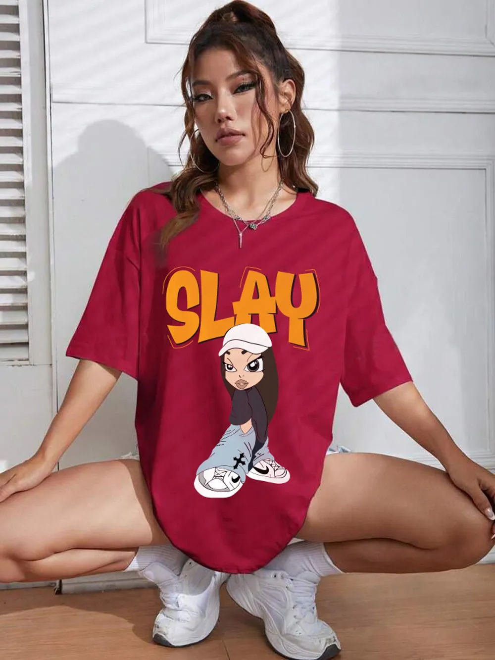 SLAY Printed Womens Drop Shoulder T-shirt Legacy Boutiques Bangladesh