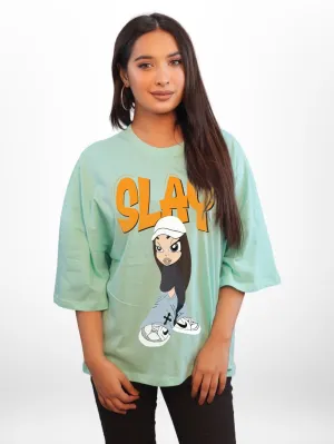 SLAY Printed Womens Drop Shoulder T-shirt Legacy Boutiques Bangladesh