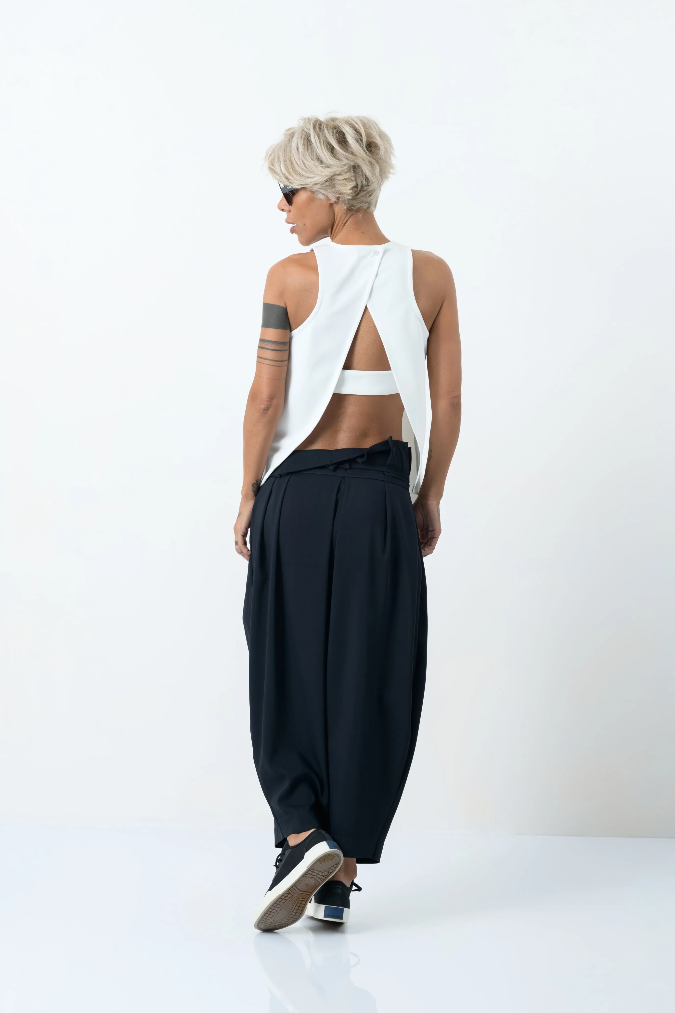 Sleeveless Open-Back Top