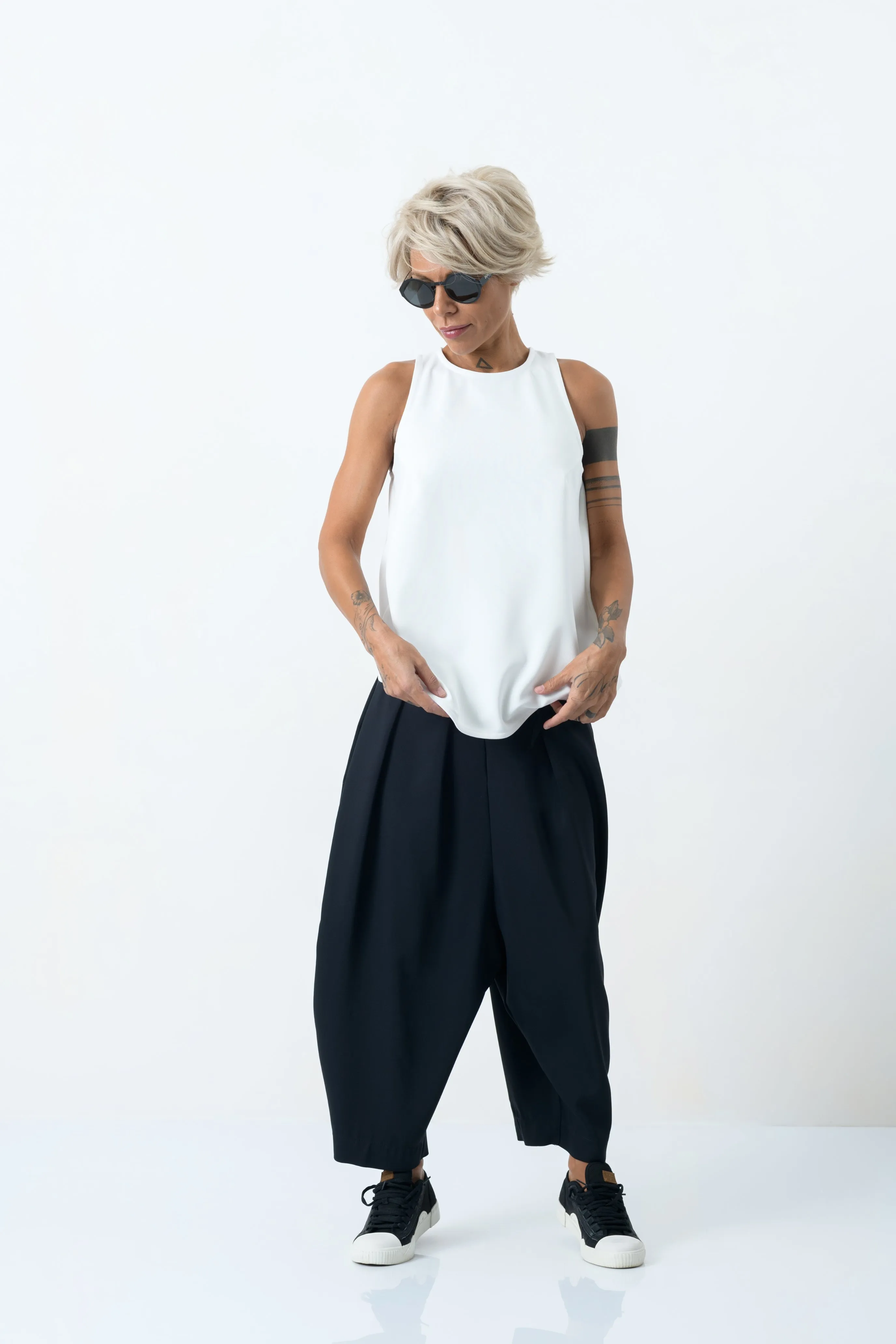 Sleeveless Open-Back Top