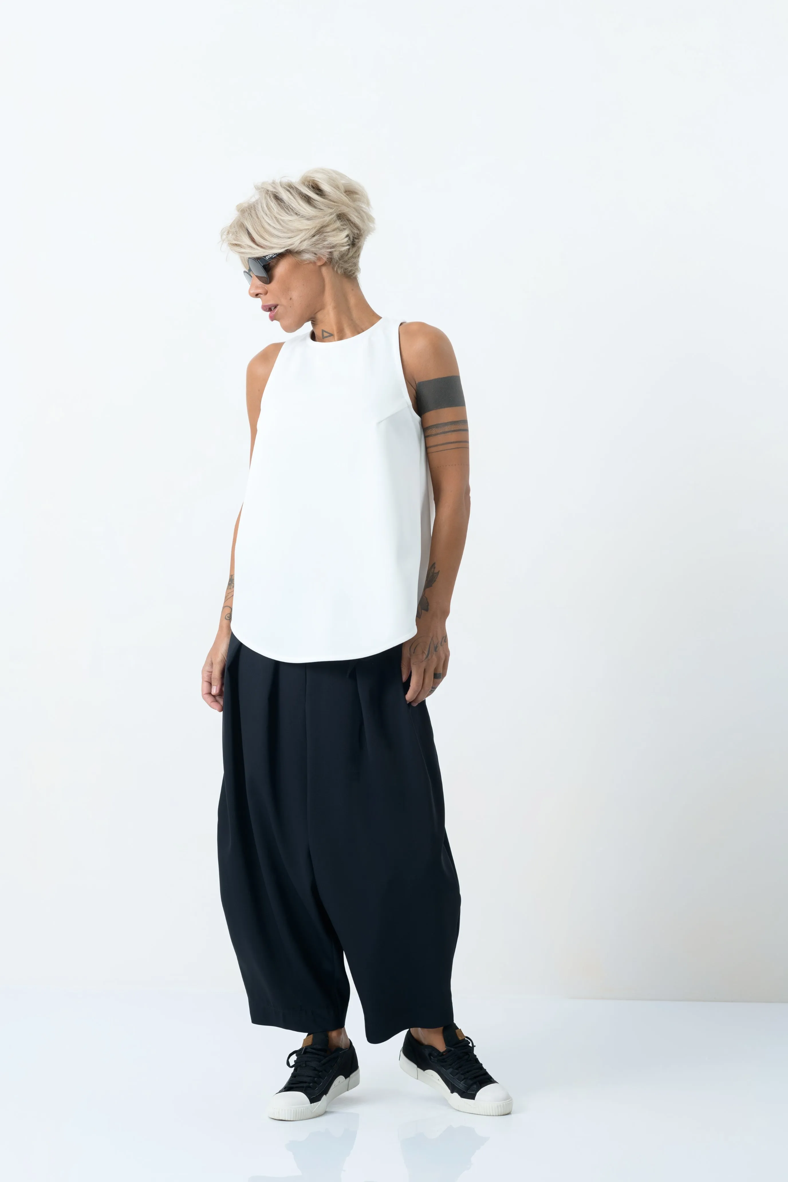 Sleeveless Open-Back Top