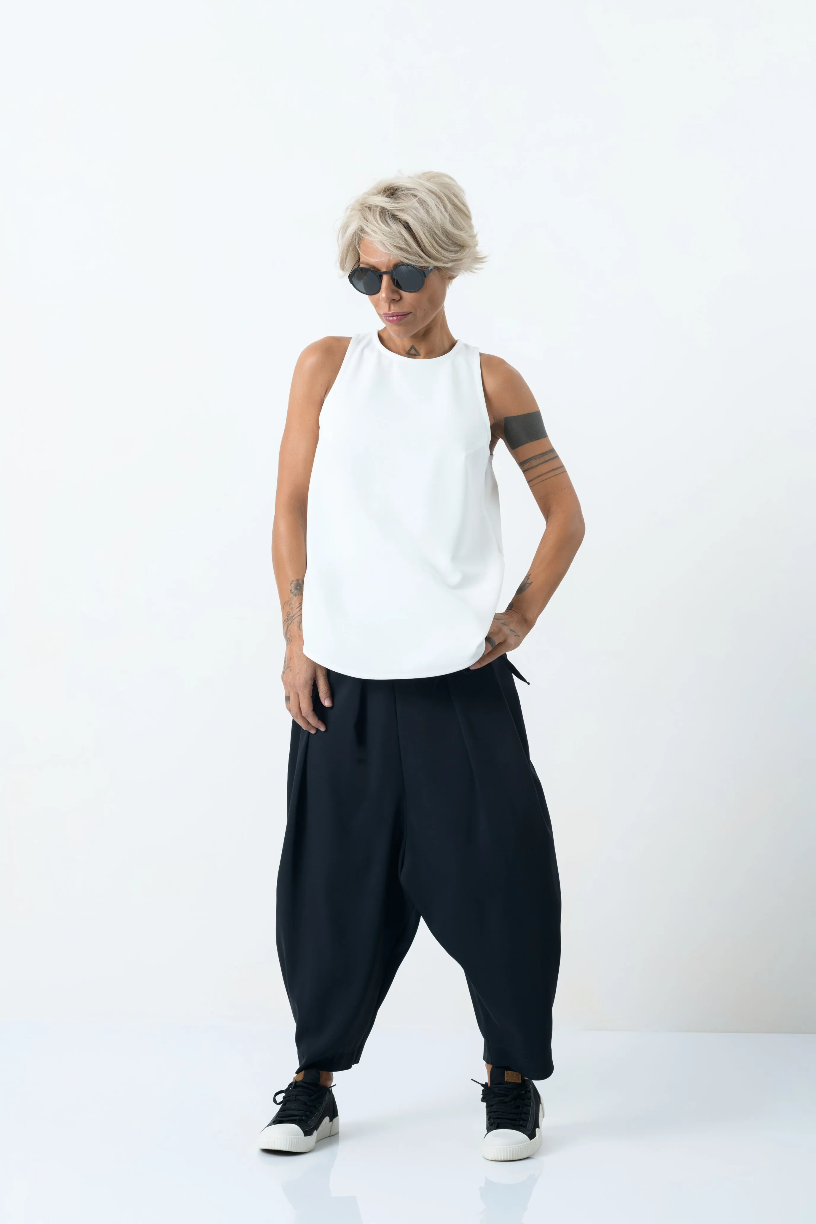 Sleeveless Open-Back Top