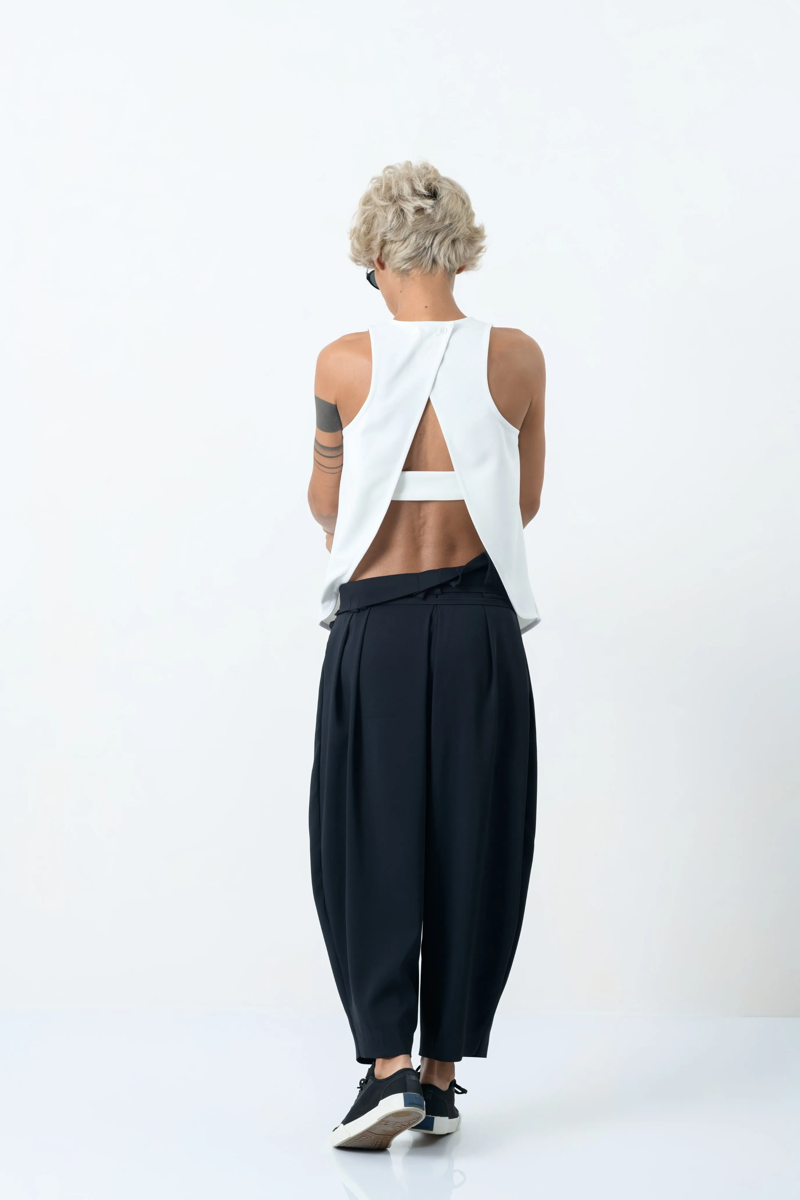 Sleeveless Open-Back Top