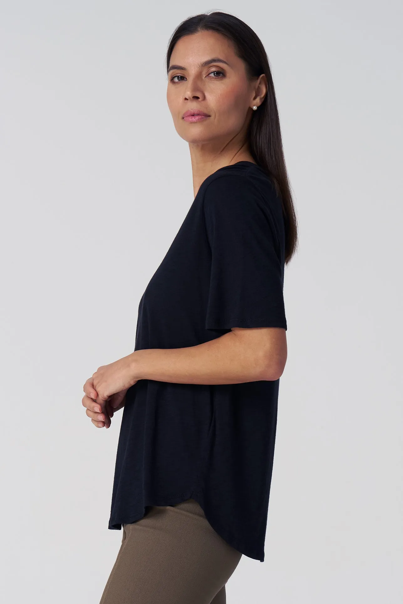Slub Jersey V-Neck Tee