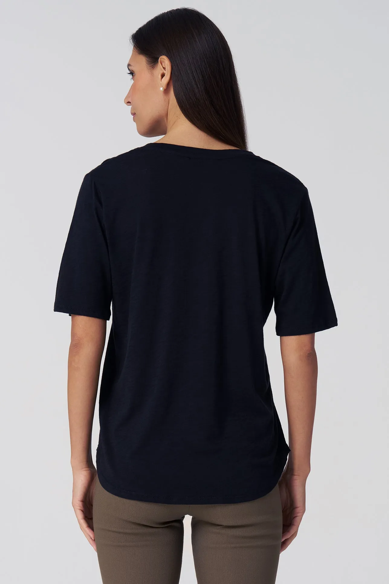 Slub Jersey V-Neck Tee