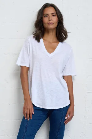 Slub Jersey V-Neck Tee