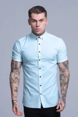 Smart Short Sleeved Disciple Men's Shirt - Light Blue