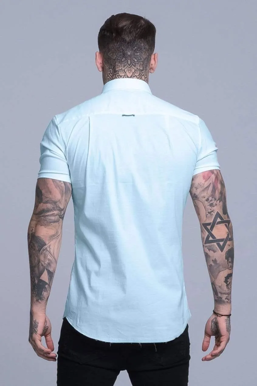 Smart Short Sleeved Disciple Men's Shirt - Light Blue