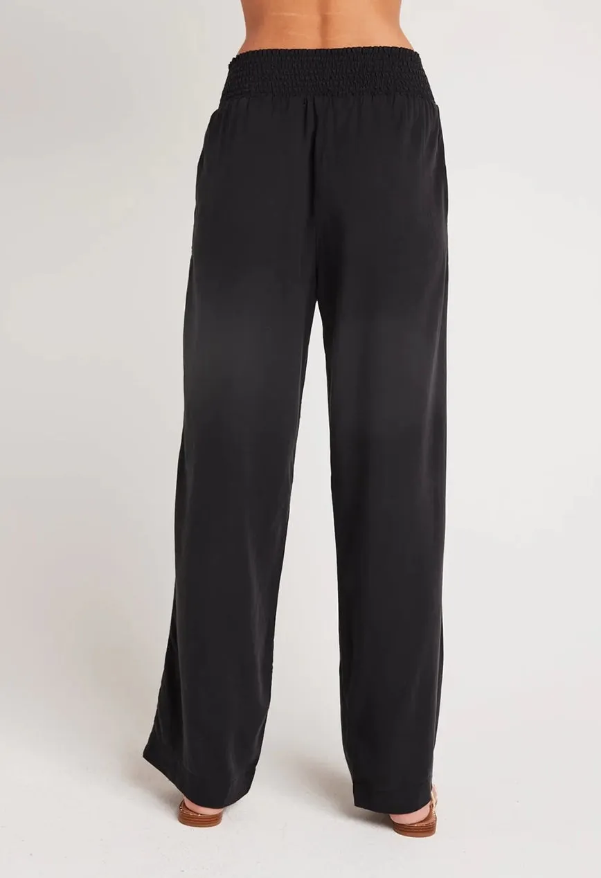 Smocked Waist Wide Leg Pants