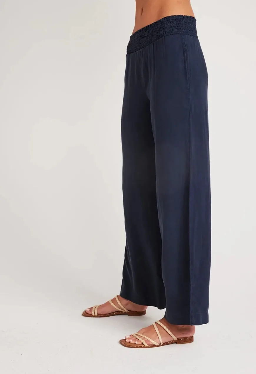 Smocked Waist Wide Leg Pants