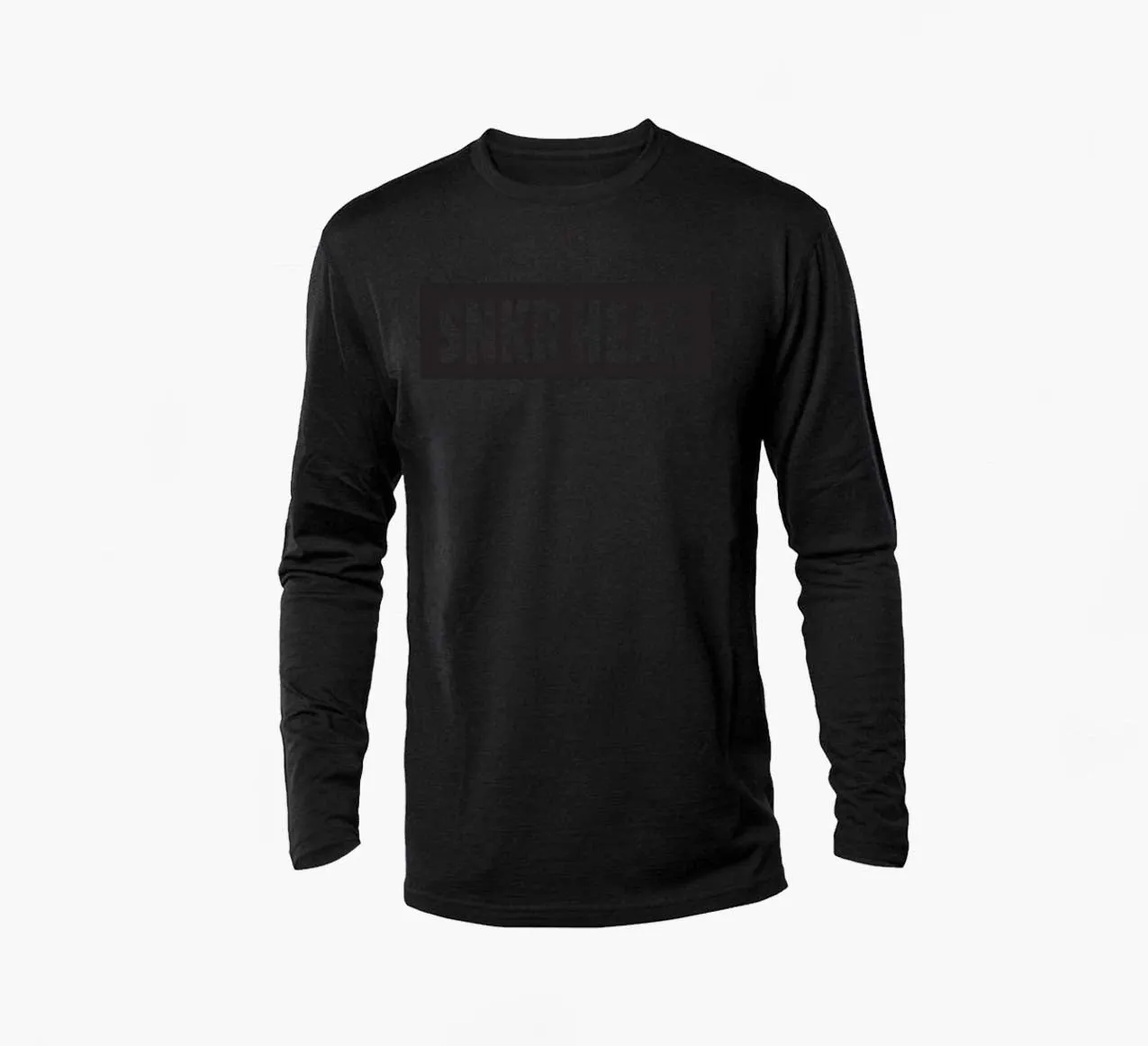 SNKR HEAD Box Logo Black Long Sleeve Shirt (black)