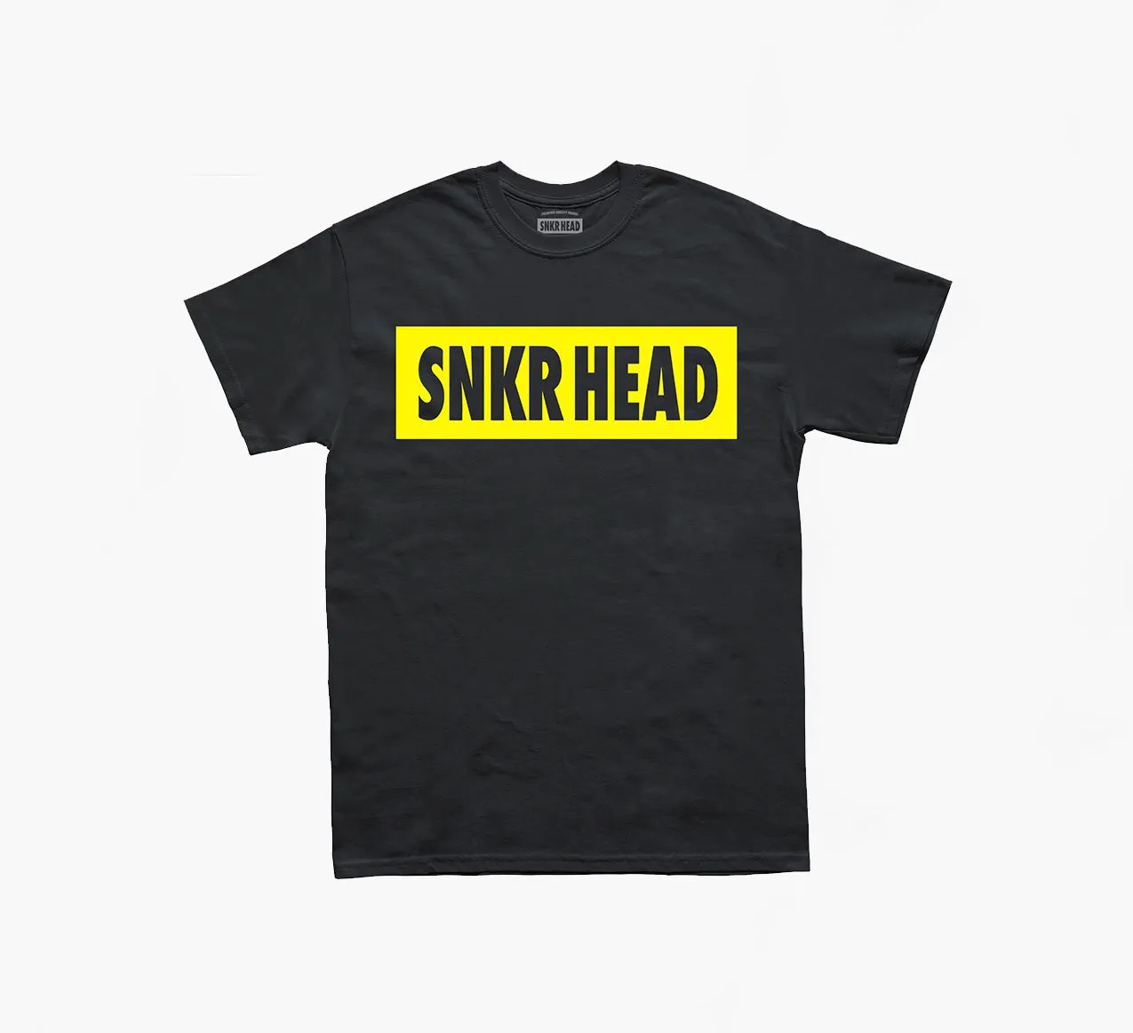 SNKR HEAD Box Logo Black T-shirt (yellow)