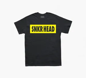 SNKR HEAD Box Logo Black T-shirt (yellow)