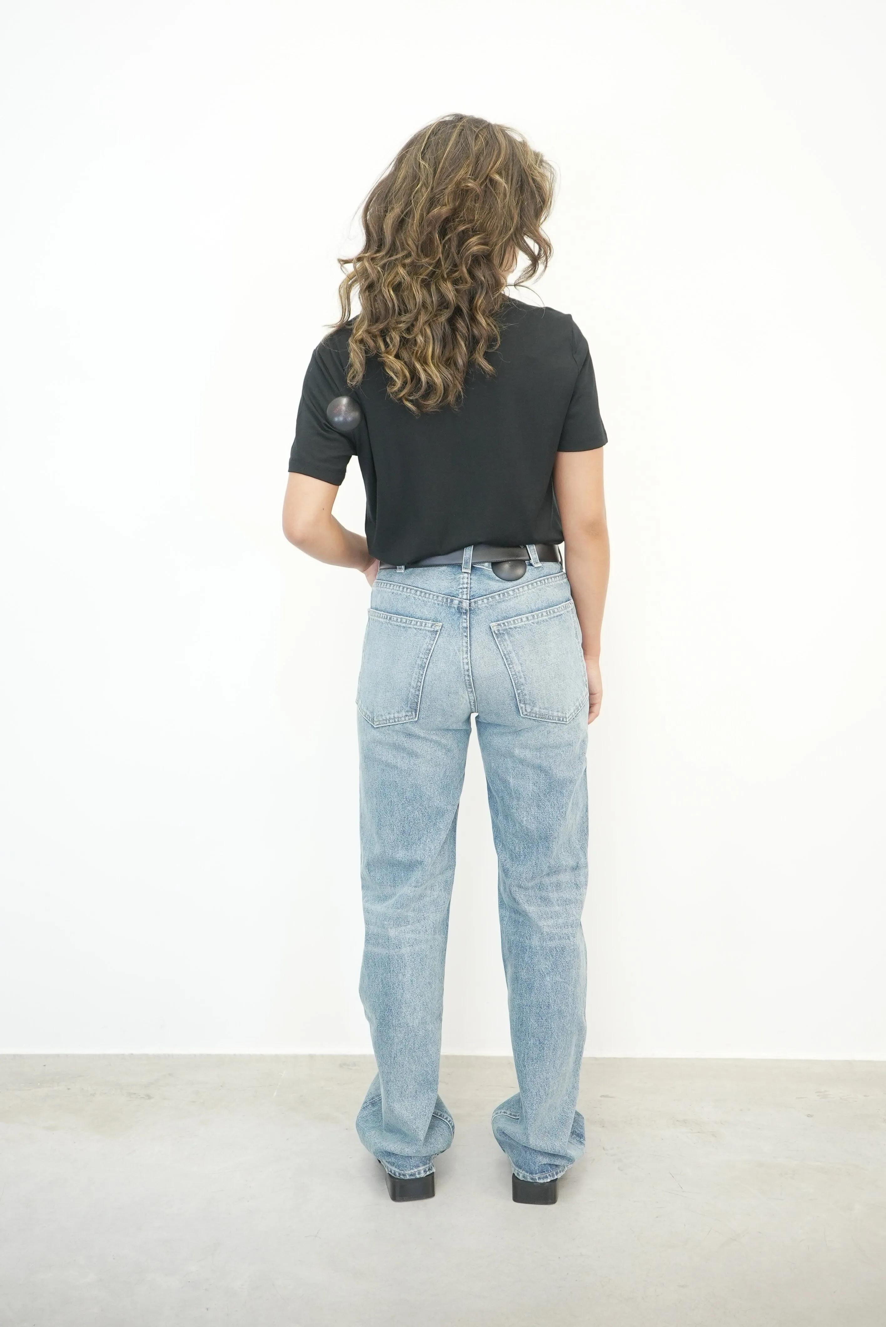 SOFT MERINO WOOL TSHIRT IN BLACK