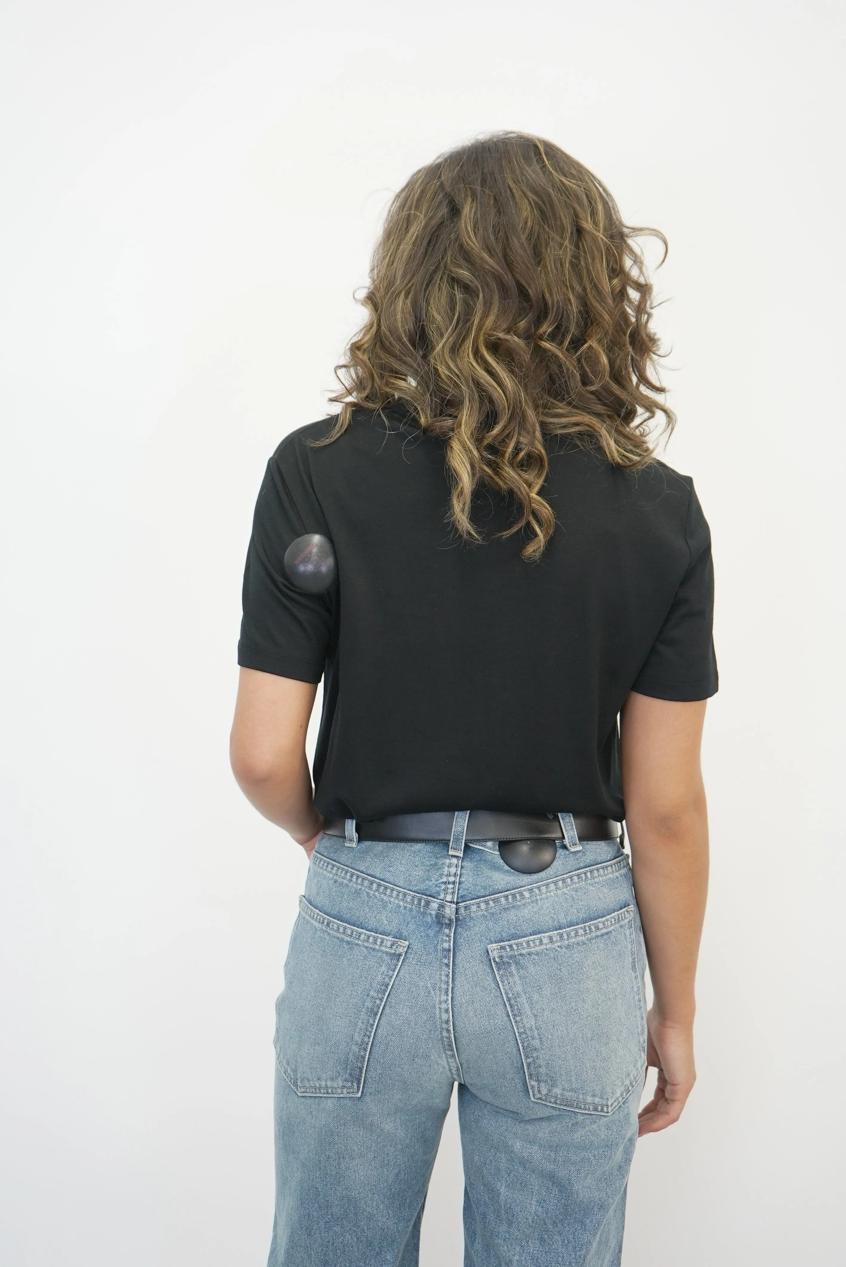 SOFT MERINO WOOL TSHIRT IN BLACK