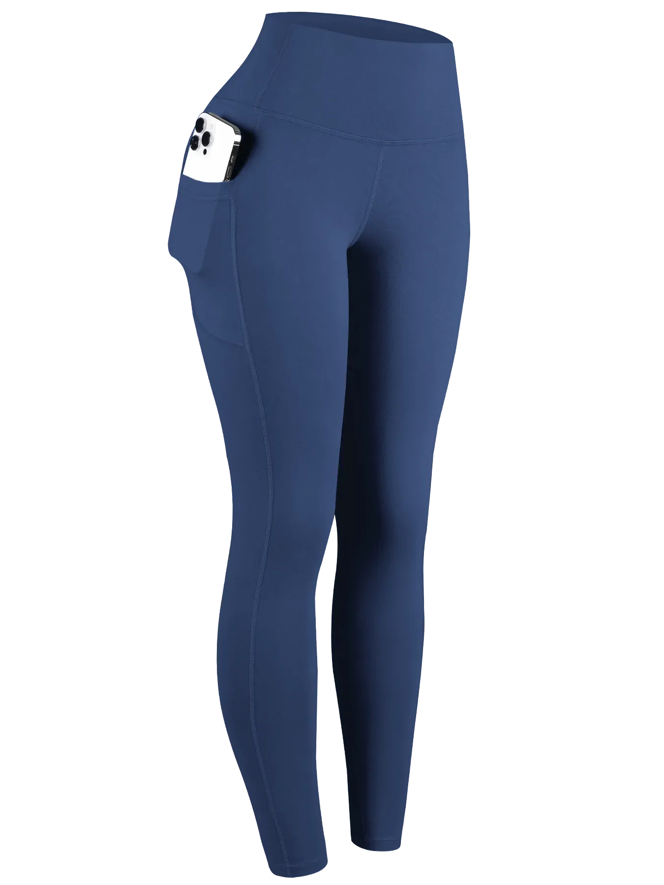 Solid Color Women’s High Waist Gym Leggings with Pockets