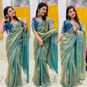Space Silk Saree – Elegant Dinner Saree with Designer Blouse